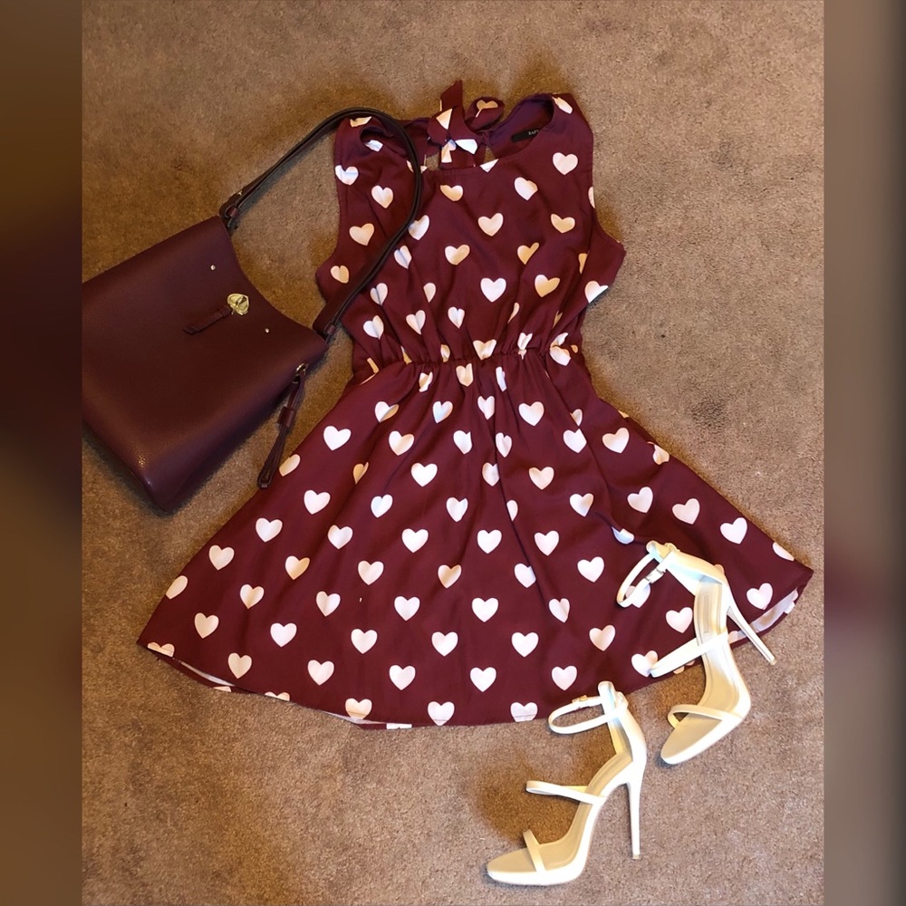Zaful Heart Print Dress - Lg.